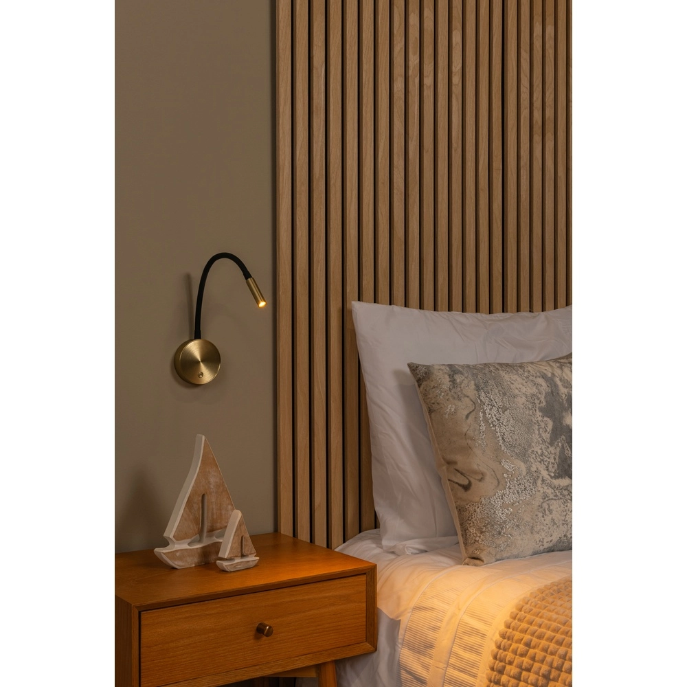 Bedside lamp Asja Dimmable gold Premium by Lucide 5411212421203