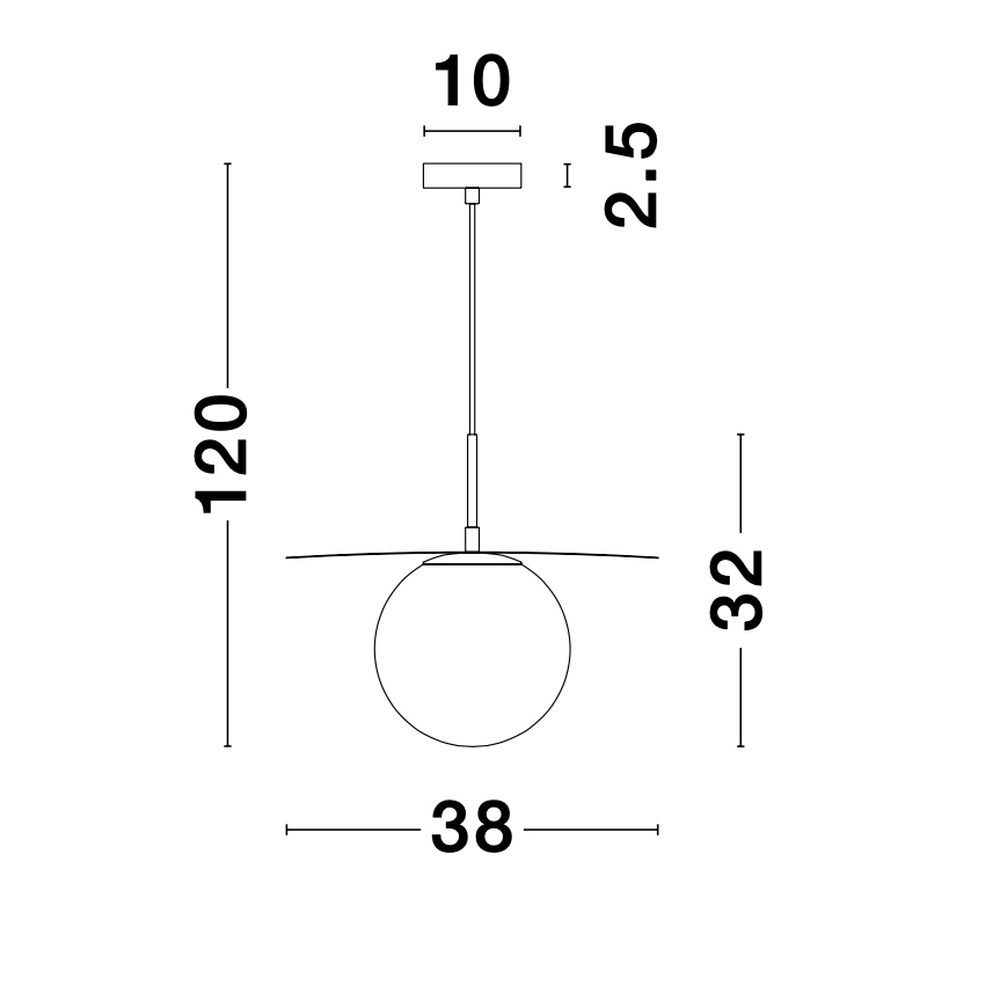 Pendant lamp Obbit black Ø 38cm Lyora 5212017427731