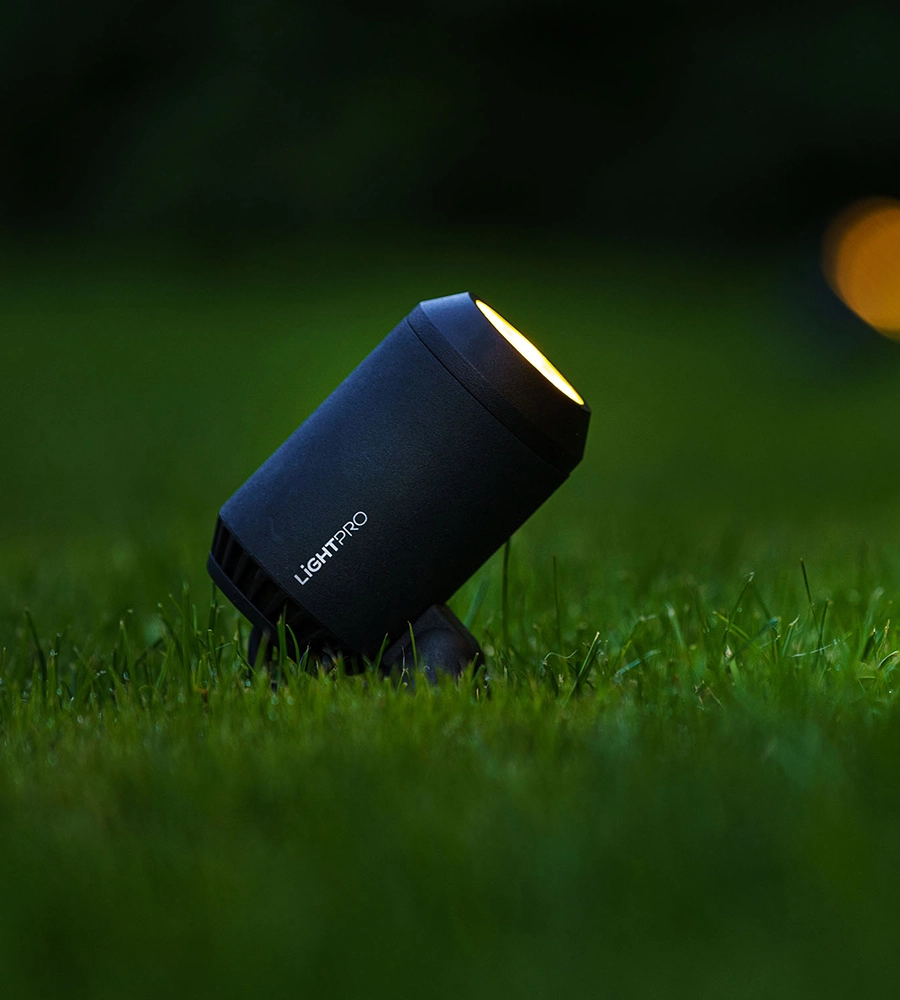 Lightpro spotlight on lawn
