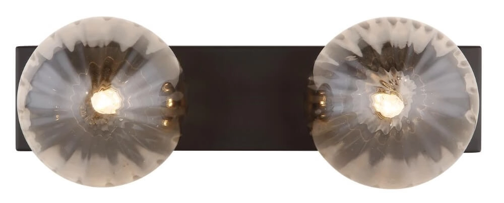2-light ceiling lamp Dallerta smoke glass Globo 9007371449576