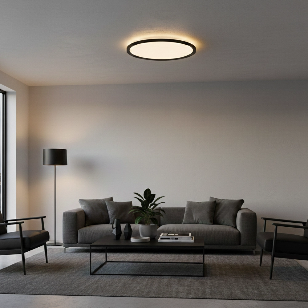 Ceiling light Aoton black Ø 40cm