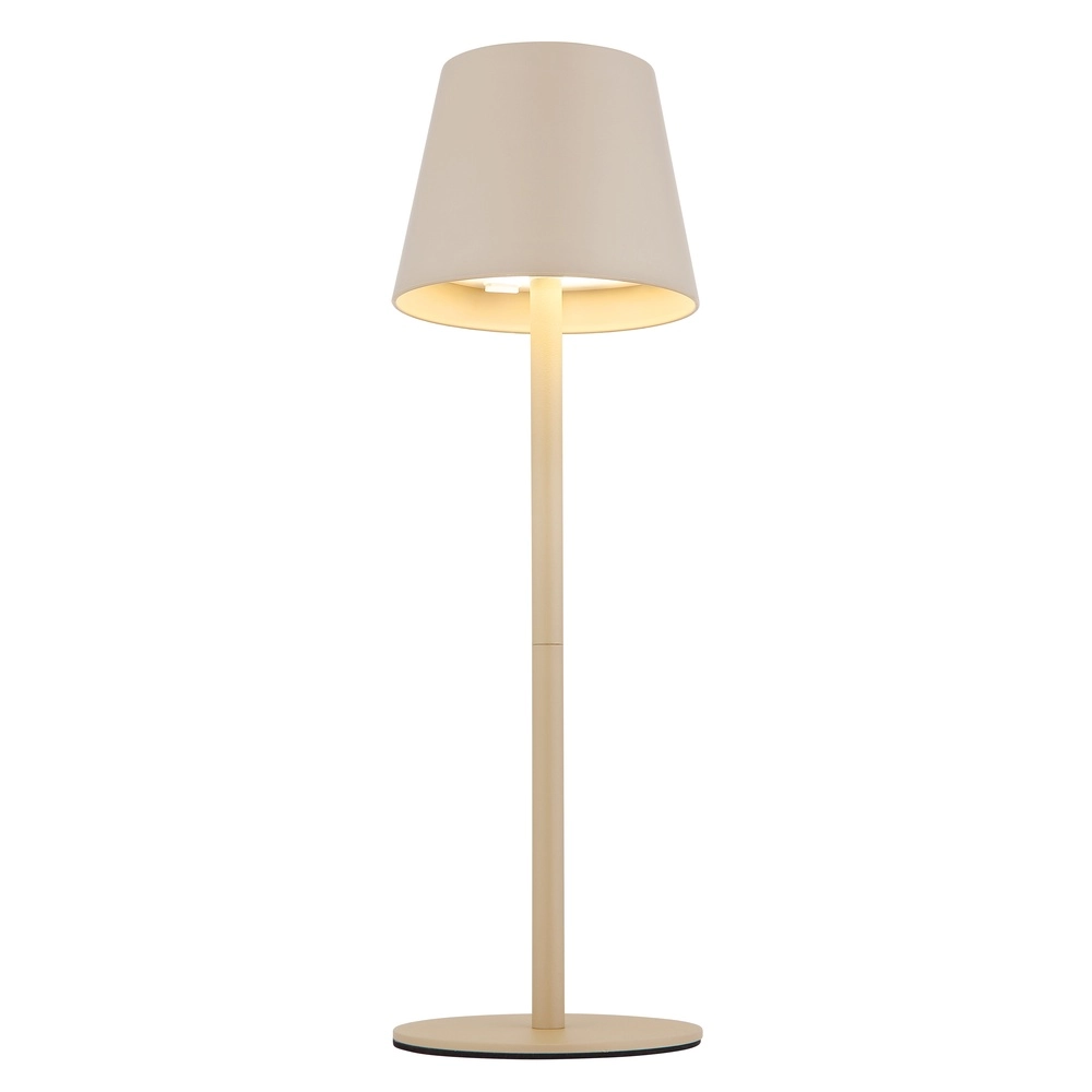 Modern table lamp Vannie I Sand brown also rechargeable for bottle Globo 9007371468805