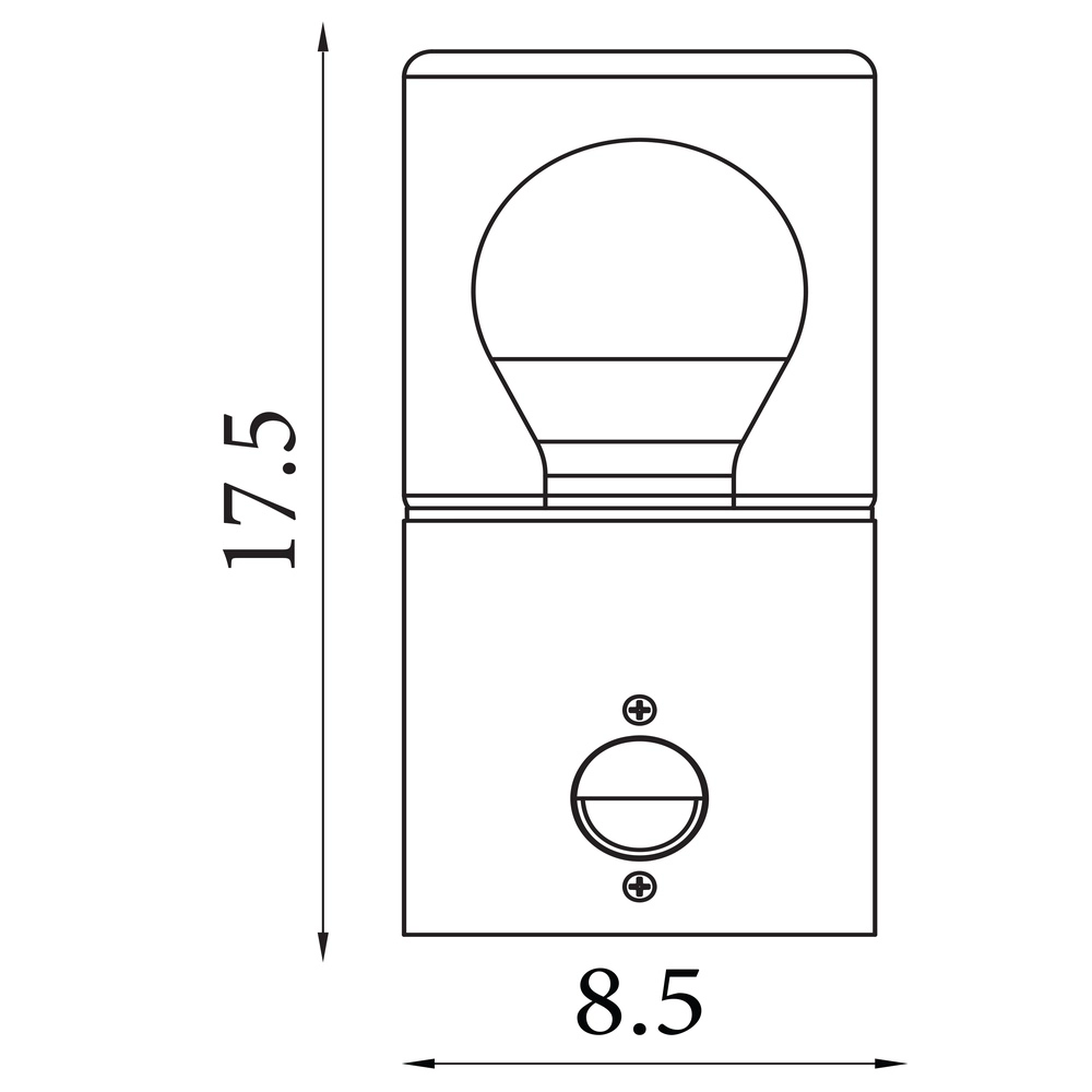Wall lamp Colorado Single black with sensor Searchlight 5053423297446