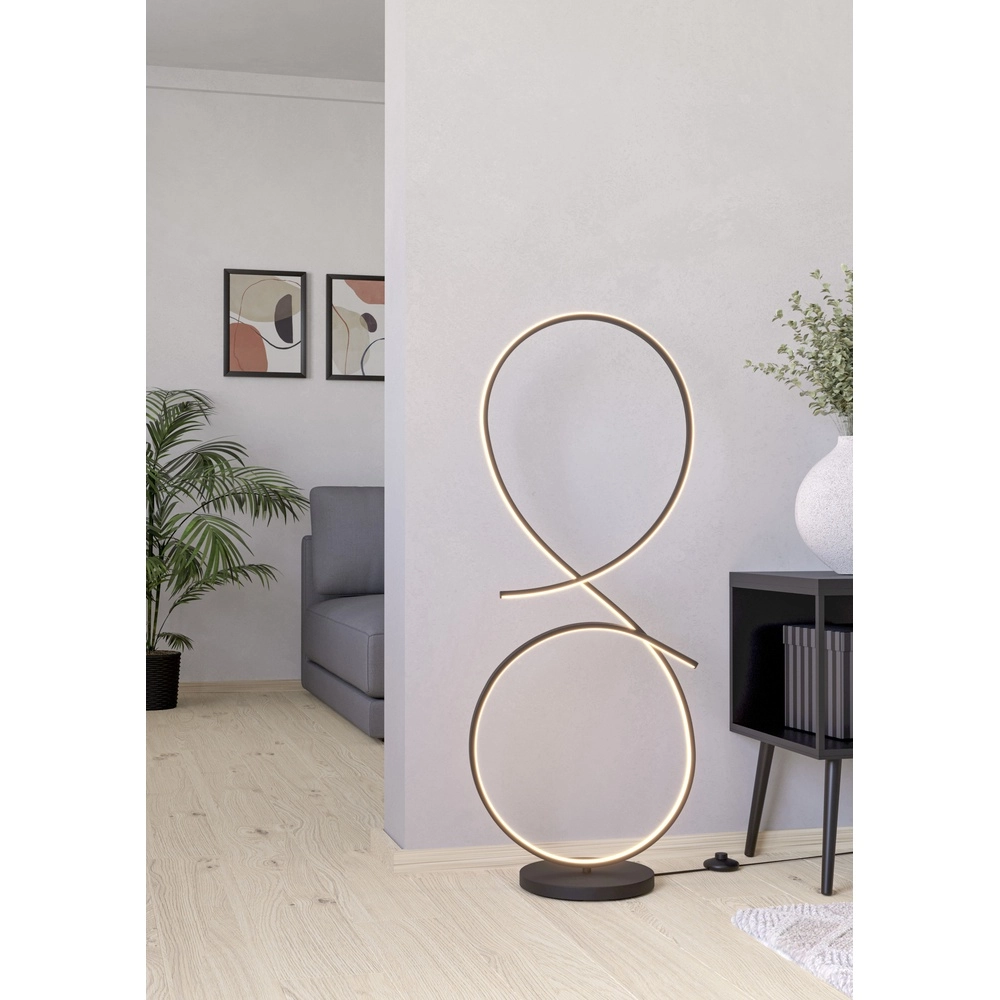 Modern LED floor lamp Serpins 107cm - black Eglo 9008606313693