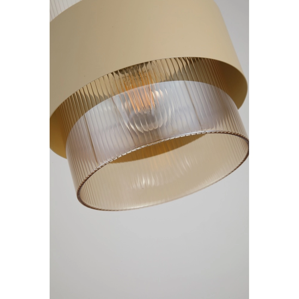 Pendant lamp Royal 1-light sand brown Searchlight 5053423296777