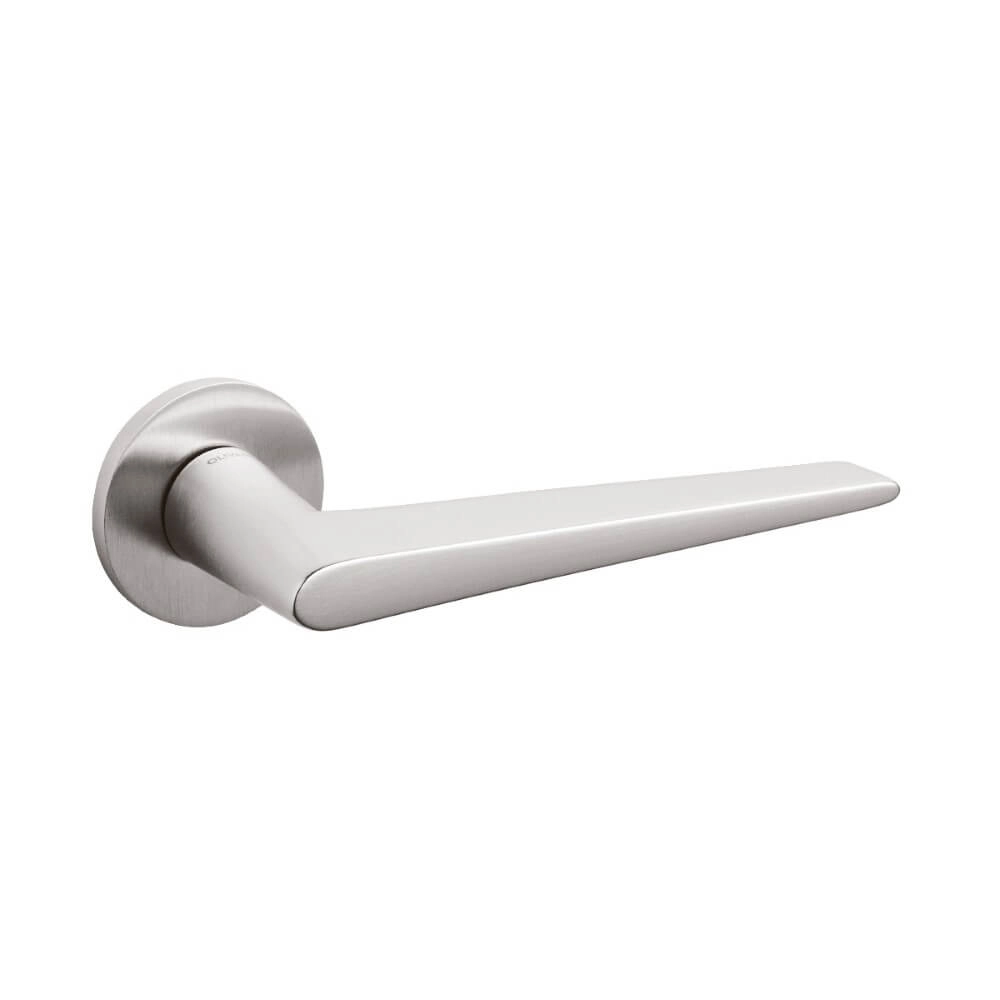 Design door handle Nina on rosette stainless steel