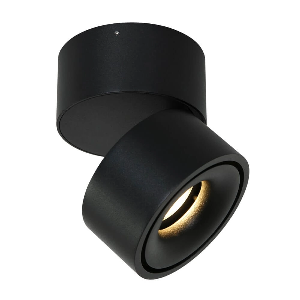 Sleek surface-mounted spot Fez Black black Steinhauer 8712746132496