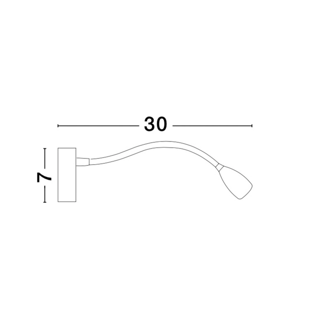 Bedside lamp Flex chromium Lyora 5212017418234