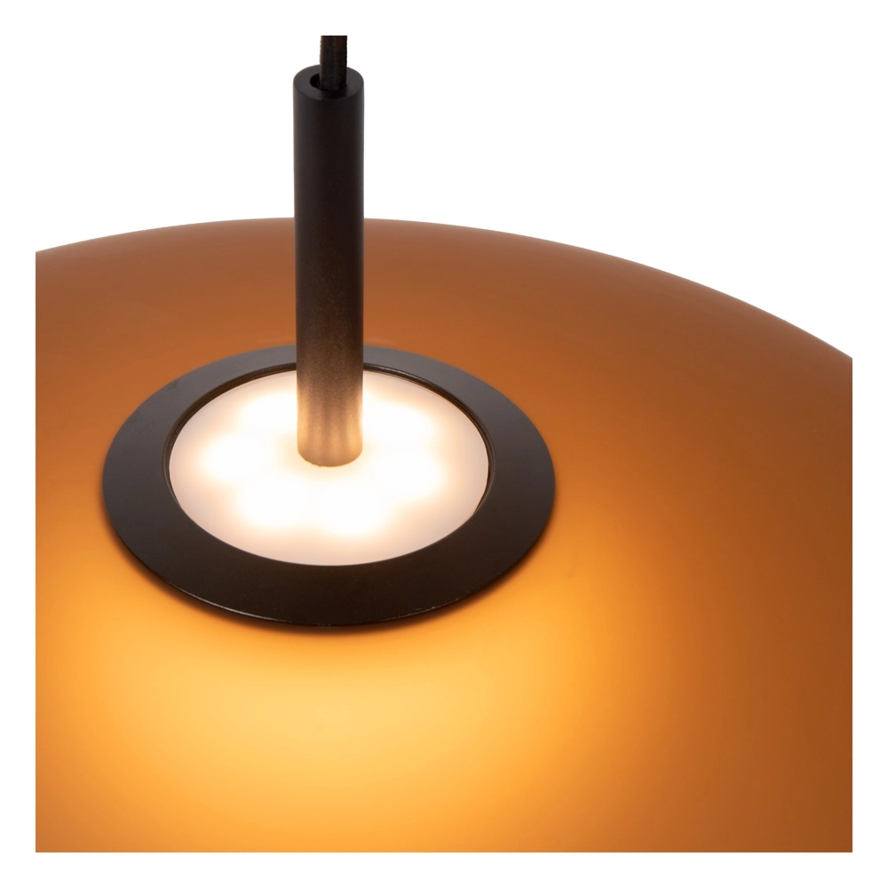 Sleek pendant lamp Menga Ø 40cm amber glass Premium by Lucide 5411212251190