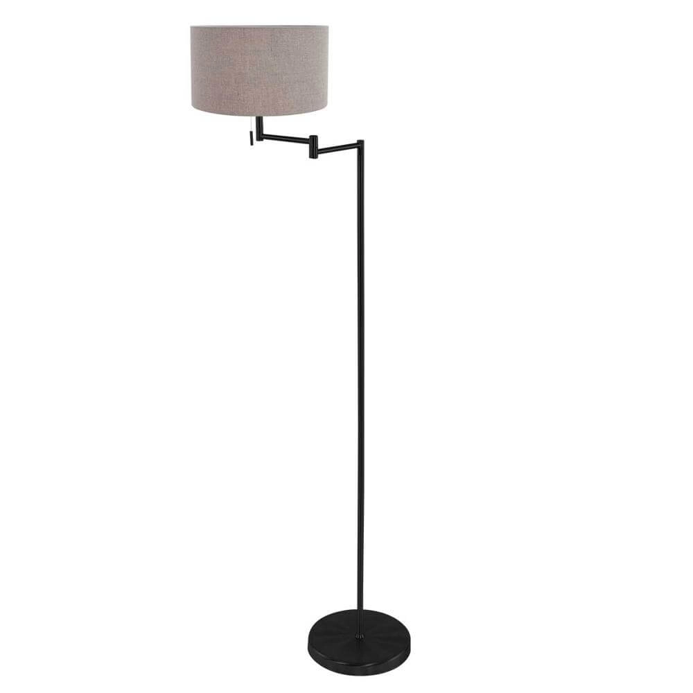 Floor lamp Bella black with gray hood Steinhauer 8712746174632