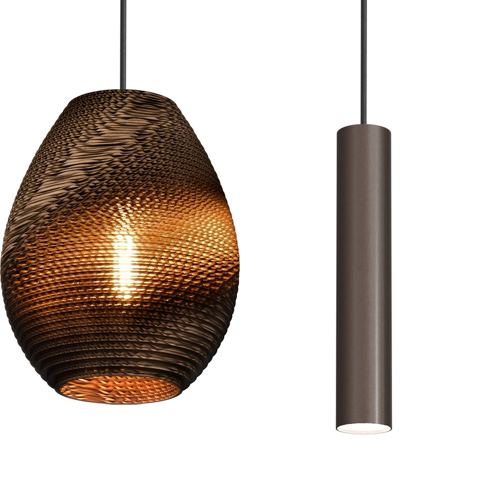 6-light pendant lamp Carta Trendy Think-paper cap cocoa Masterlight 8718121437477