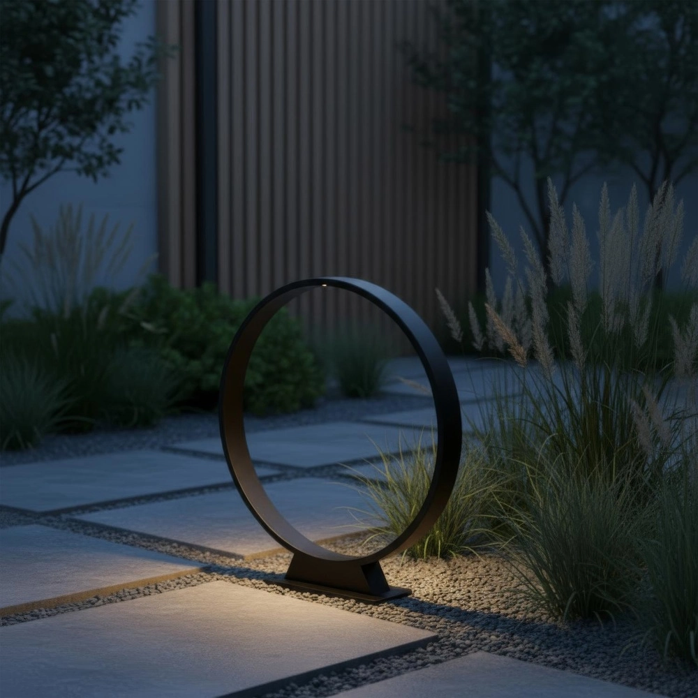 Round garden lamp Jerel black IP54 Ø 40cm Lucide 5411212290472