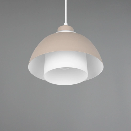 Design pendant lamp Tilos sand brown Ø 23cm Trio 4017807690088