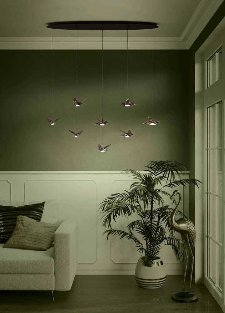 Birds hanging lamp Paratebueno 116cm Stars of Light 9008606221196