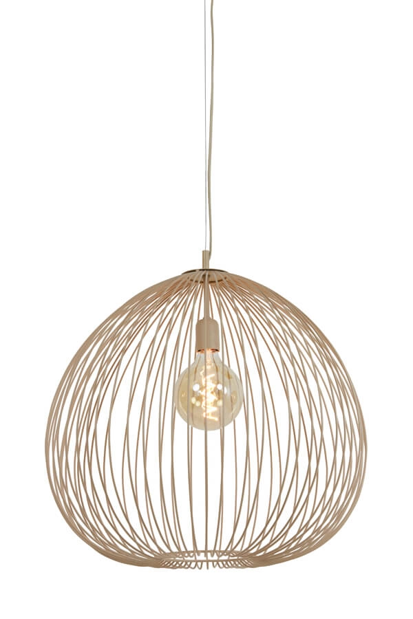 Cream pendant lamp Rilana Ø 56cm