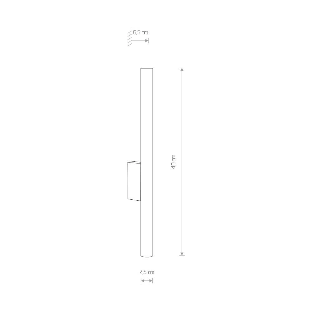 Narrow wall lamp Laser Wall gold Lyora 5903139105620