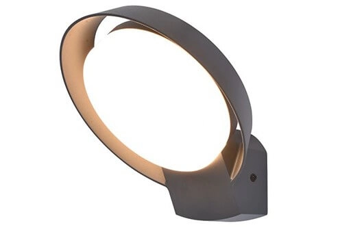 Round outdoor lamp Polo design anthracite