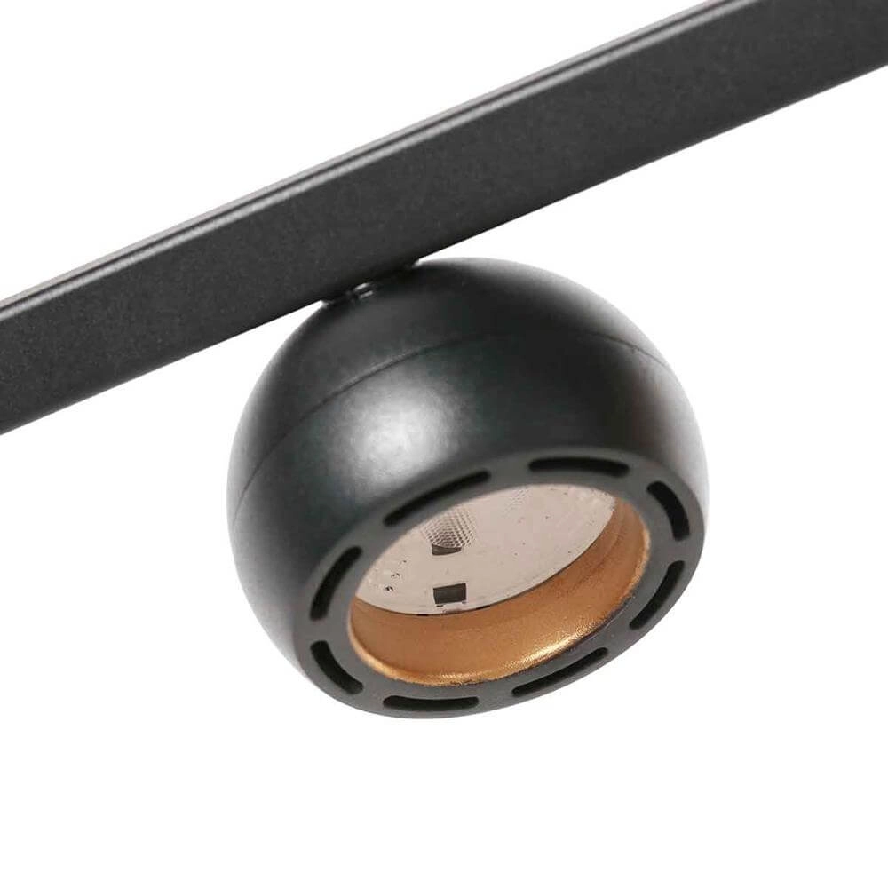 6-light pendant lamp Marcadore straight black Steinhauer 8712746176643
