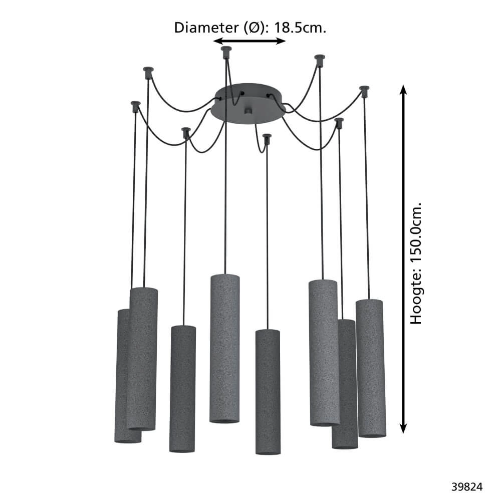 Multi pendant hanging lamp Mentalona anthracite Stars of Light 9002759398248