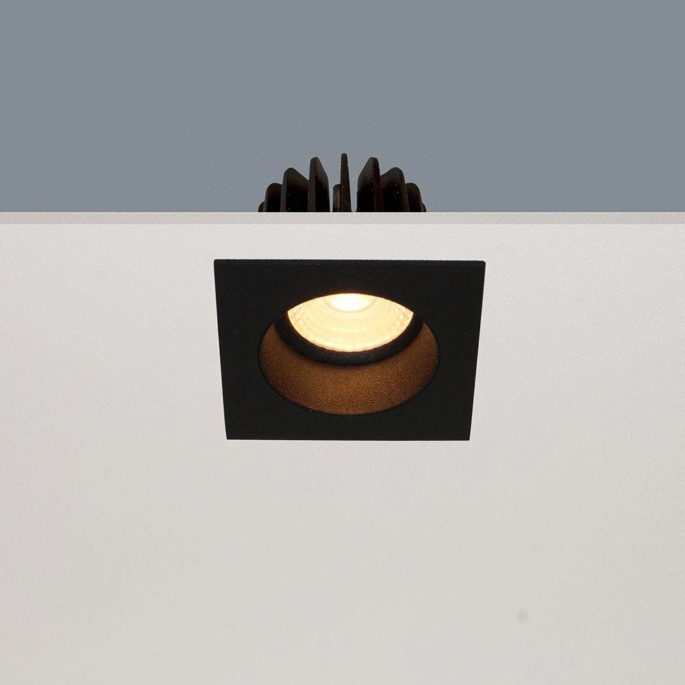 Black recessed spot Downel square Artdelight 8719831730391