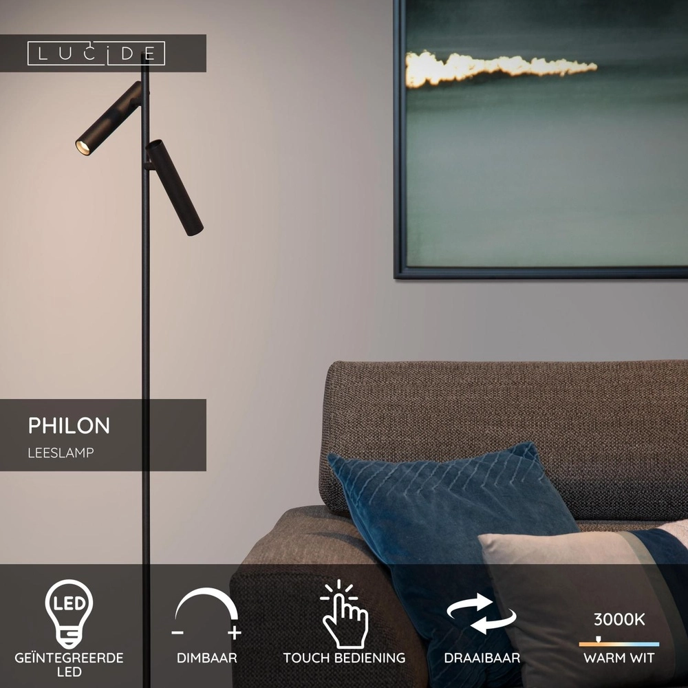 Reading lamp Philon Double Black Lucide 5411212791702