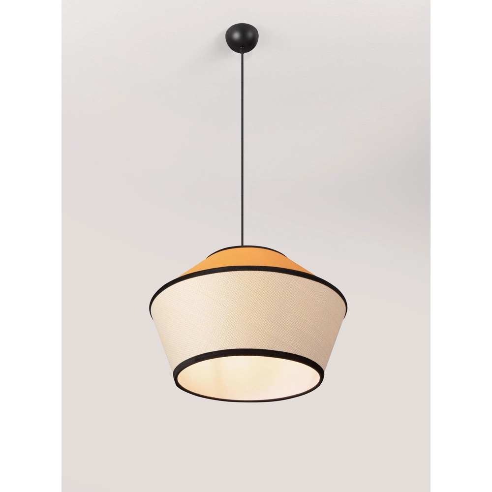 Pendant lamp Veliss white with yellow Lyora 5212017493859