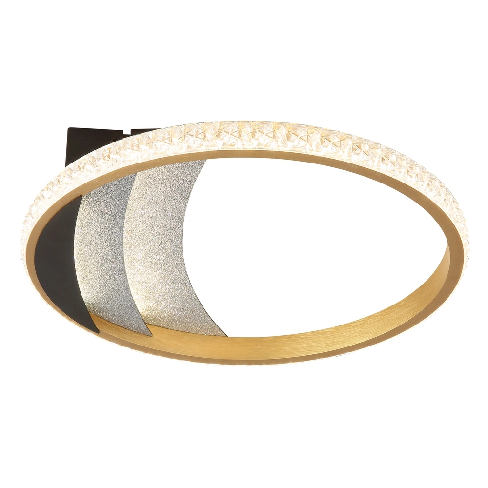 Unique ceiling lamp Constance black with gold Ø 29,5cm Globo 9007371569847