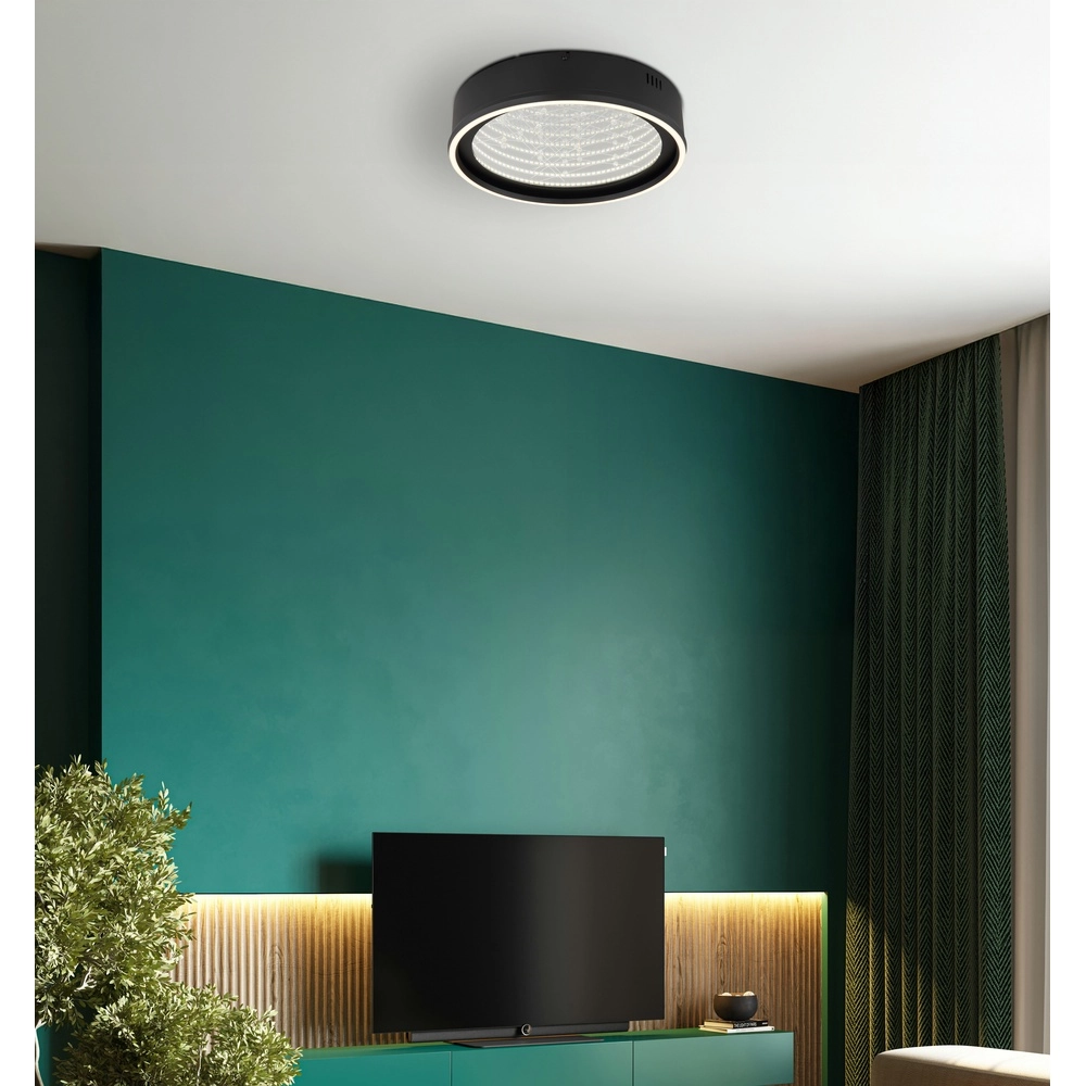 Ceiling lamp Mirrora black Ø 40cm Globo 9007371578849