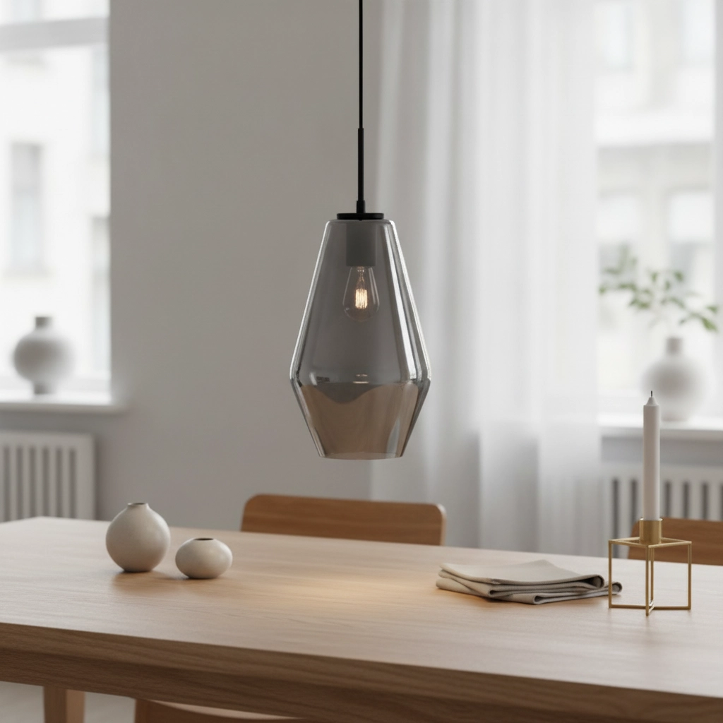 Pendant lamp Veiro chrome glass Ø 17 x 28.5cm