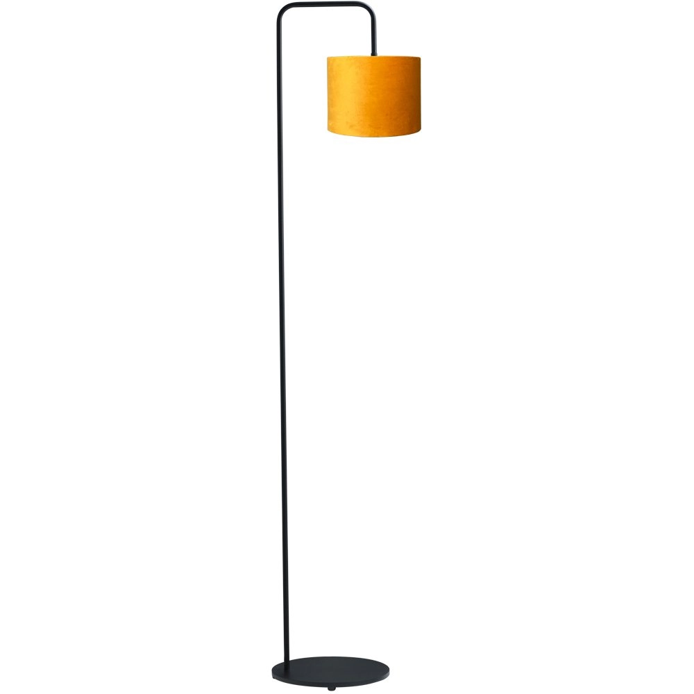 Floor table lamp Venus 152cm with ocher yellow lampshade