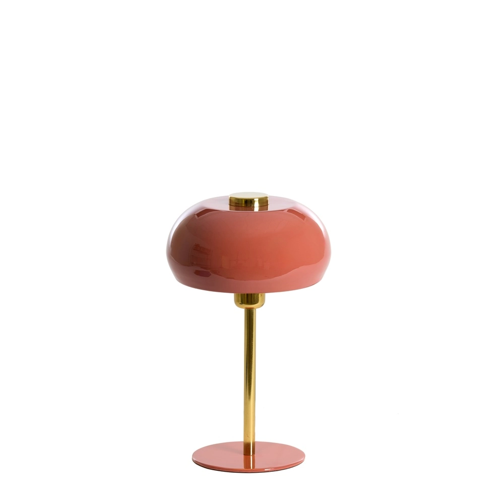 Table lamp Surin Ø 22cm - gloss coral with gold Light & Living 8717807743420