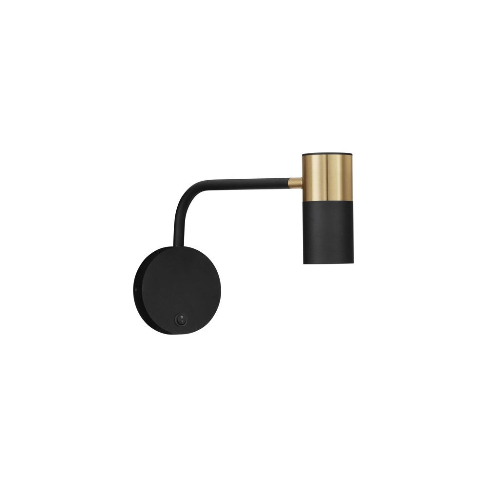 Wall light Pongo black with gold Lyora 5212017441744