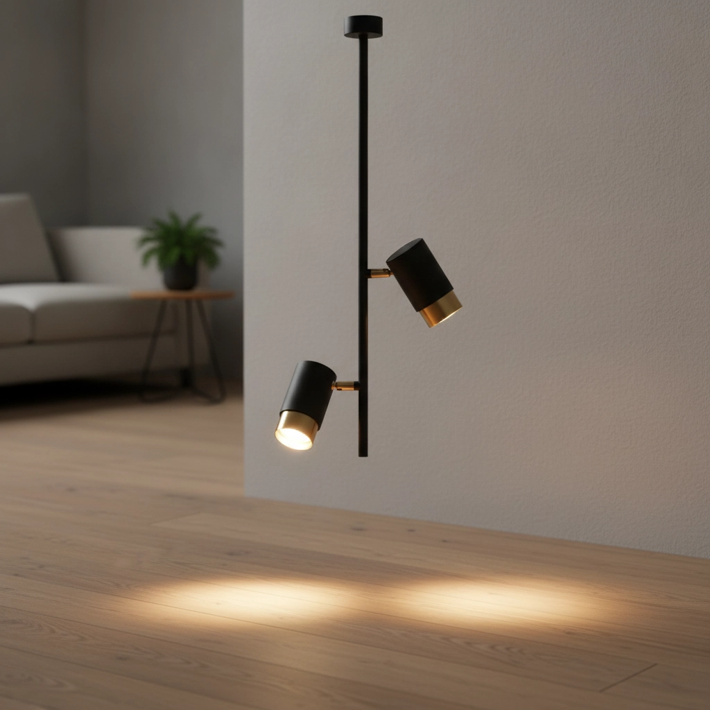 Ceiling lamp Pongo Double Black with Gold