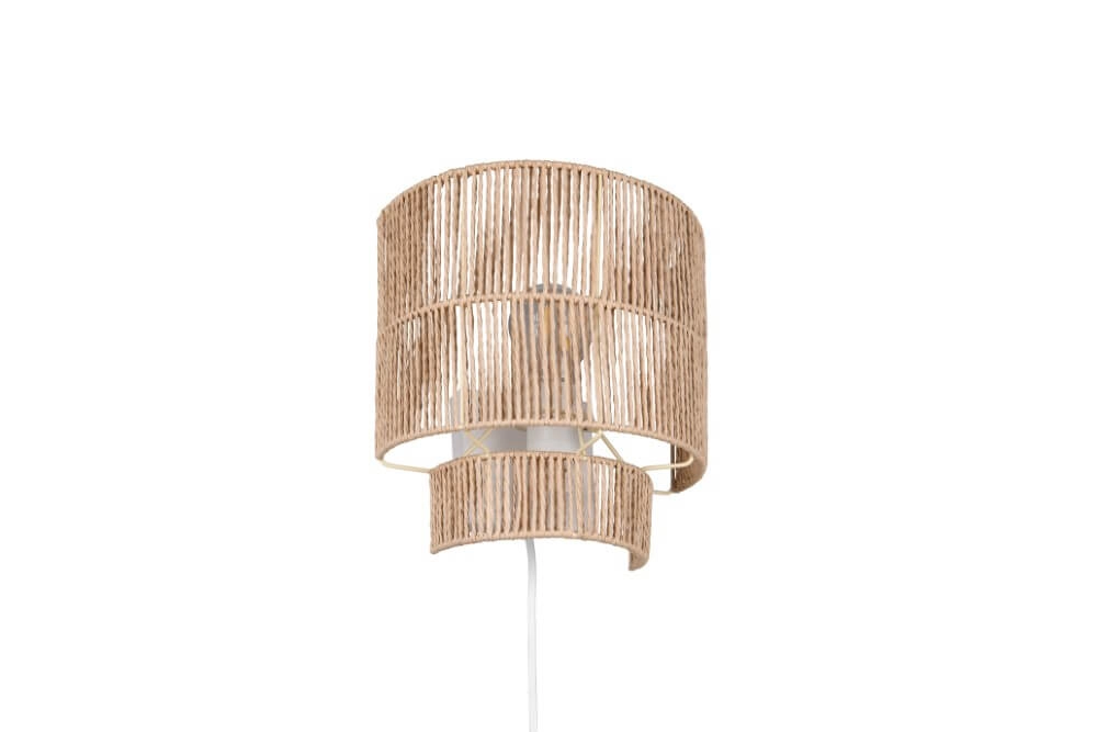 Japandi wall lamp Satna Rattan Trio 4017807636192