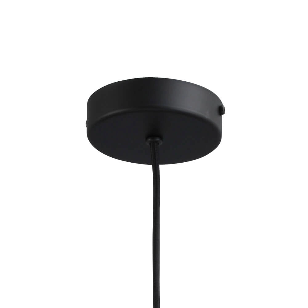 Hanging lamp black Porto with Ball smoke glass - Ø 24cm Masterlight 8718121269283