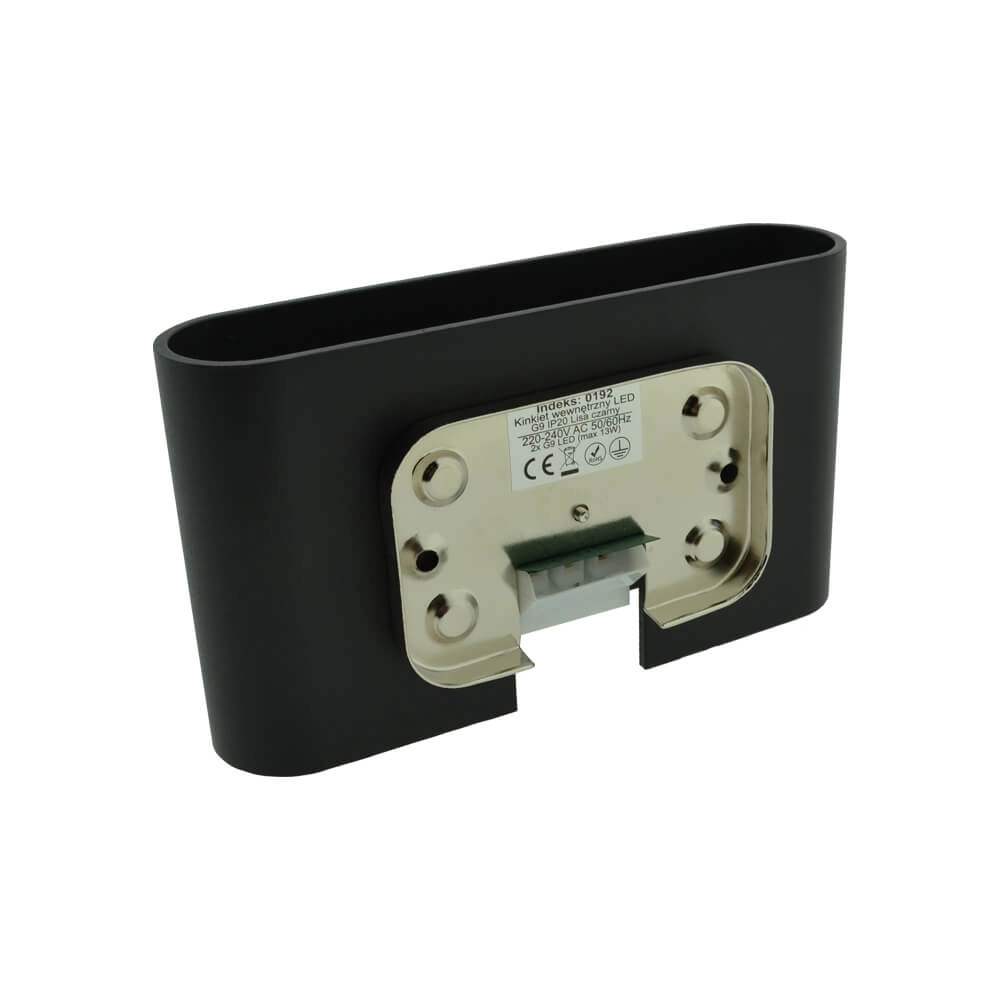 Black wall light Lisa 2x G9 Lyora 5908263383487