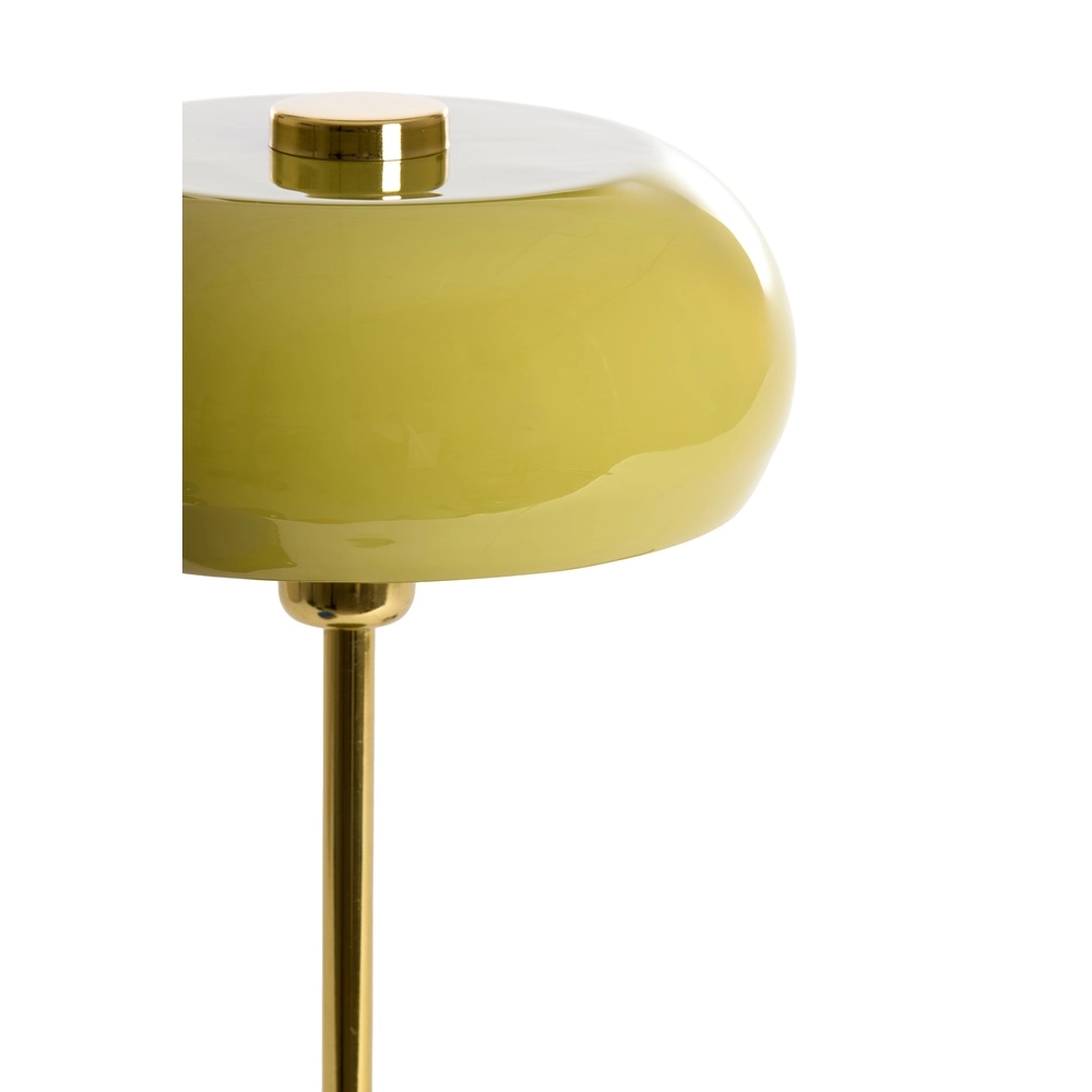 Table lamp Surin Ø 26cm - gloss olive green with gold Light & Living 8717807743499