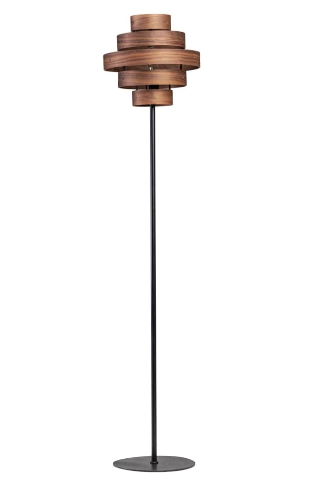 Floor lamp Walnut walnut brown Ø 50cm