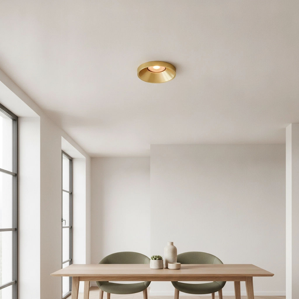Round recessed spotlight Malmo matte gold