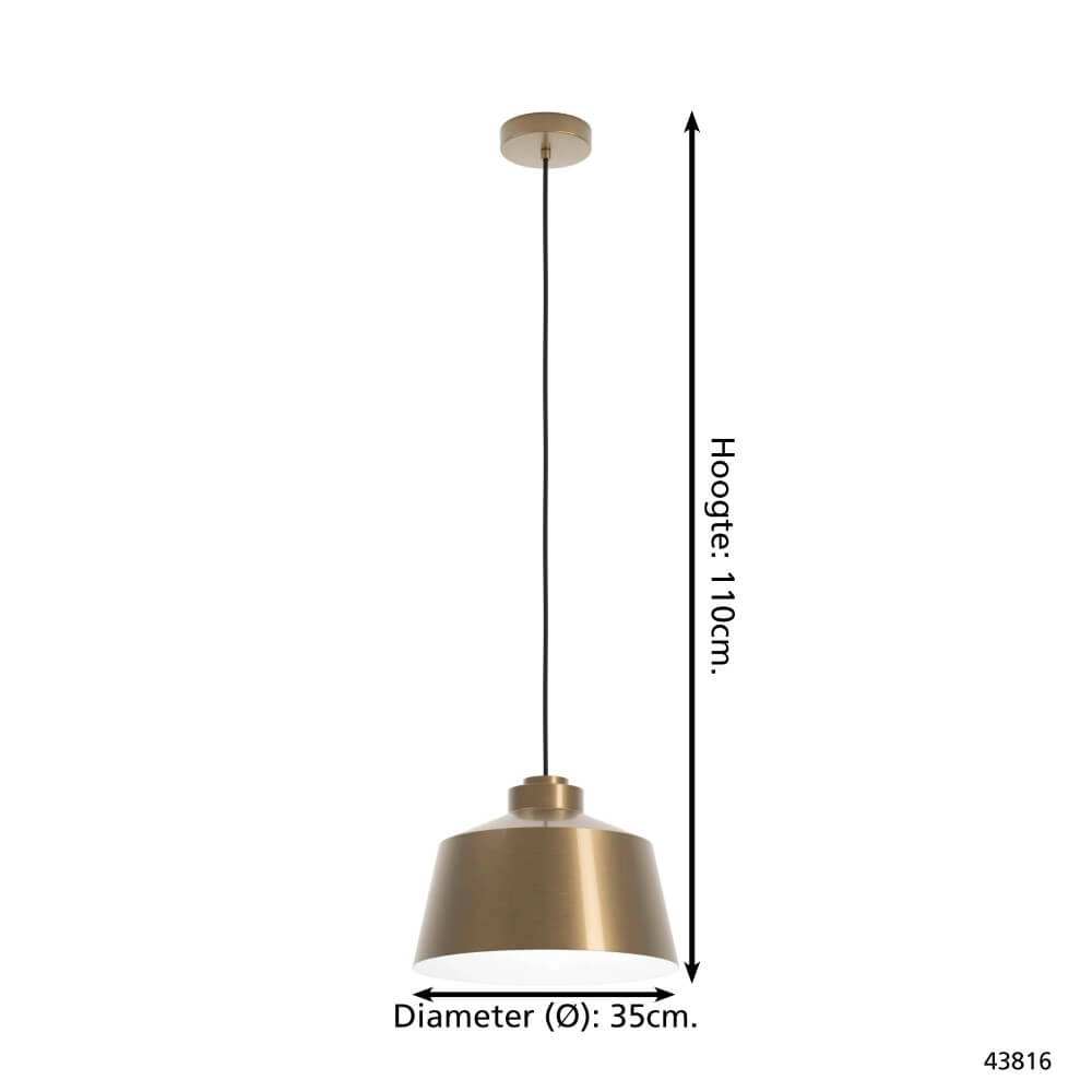 Brass pendant lamp Southery Ø 35cm Eglo 9002759438166