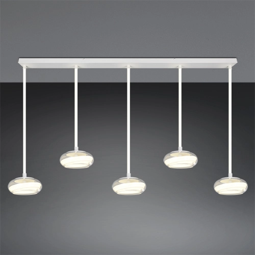 5-light design pendant lamp Tarsia white Trio 4017807683400