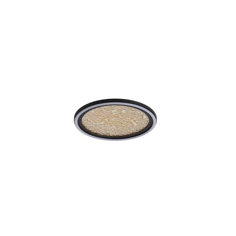 Design ceiling lamp Luna Ø 30cm black with gold Searchlight 5053423273808