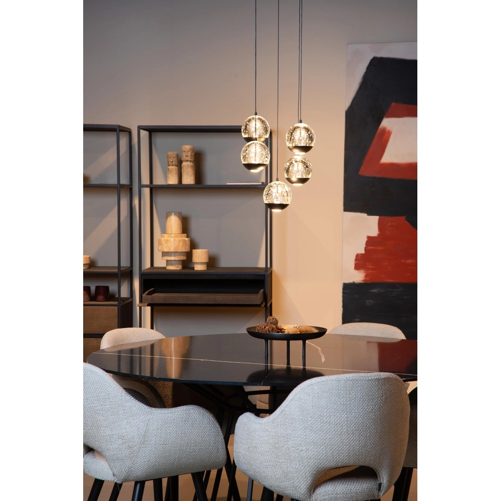 Design pendant lamp Sentubal 5-light black round Lucide 5411212134561