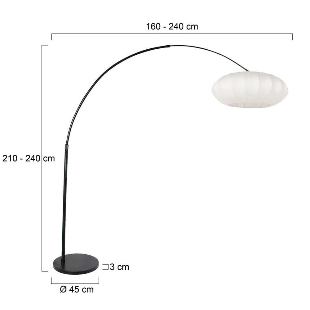 Arc lamp Sparkled Light black with white hood Steinhauer 8712746173123
