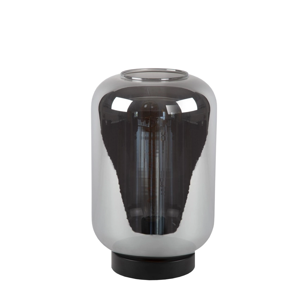 Table lamp Joanet black with smoke glass