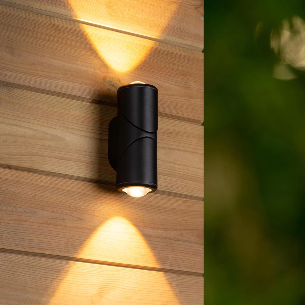 Design surface-mounted spotlight Erin IP65 black double Lucide 5411212152053