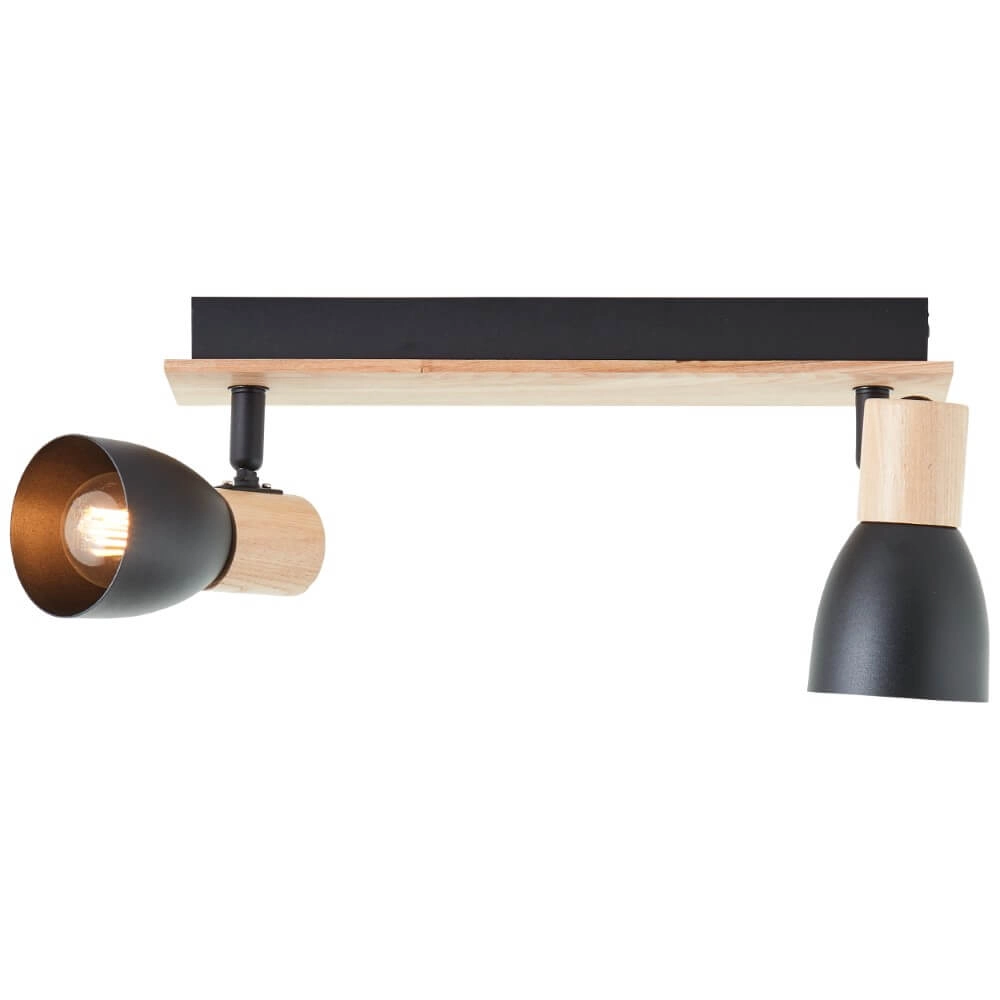 Ceiling light Daintree 2-light black Brilliant 4004353408670