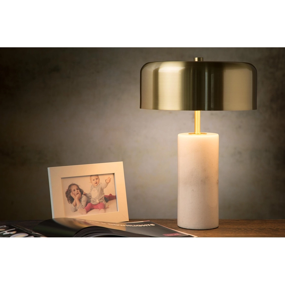 Table lamp Mirasol white with gold Lucide 5411212343406