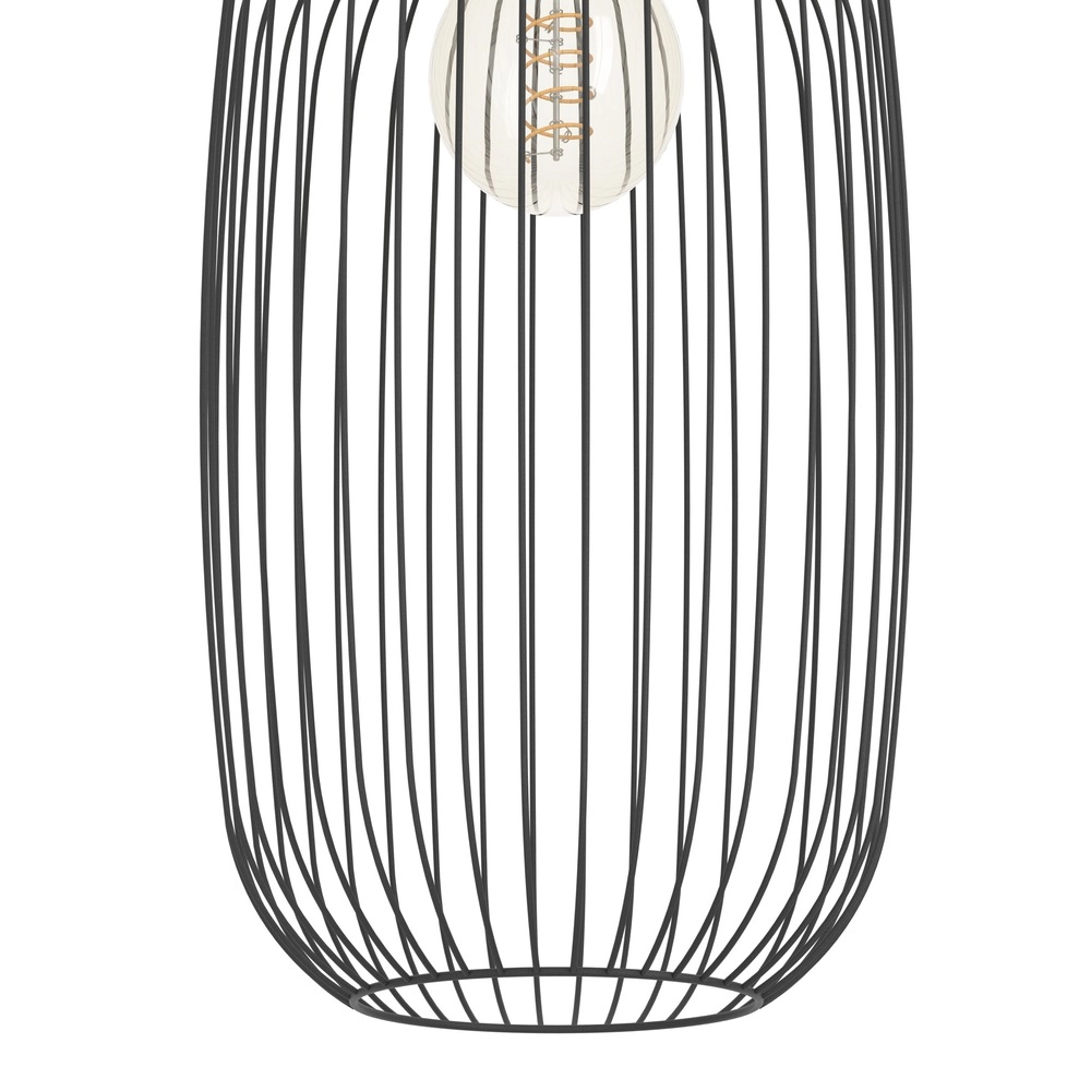 Wire pendant lamp Lodods black Ø 22cm Eglo 9008606390274
