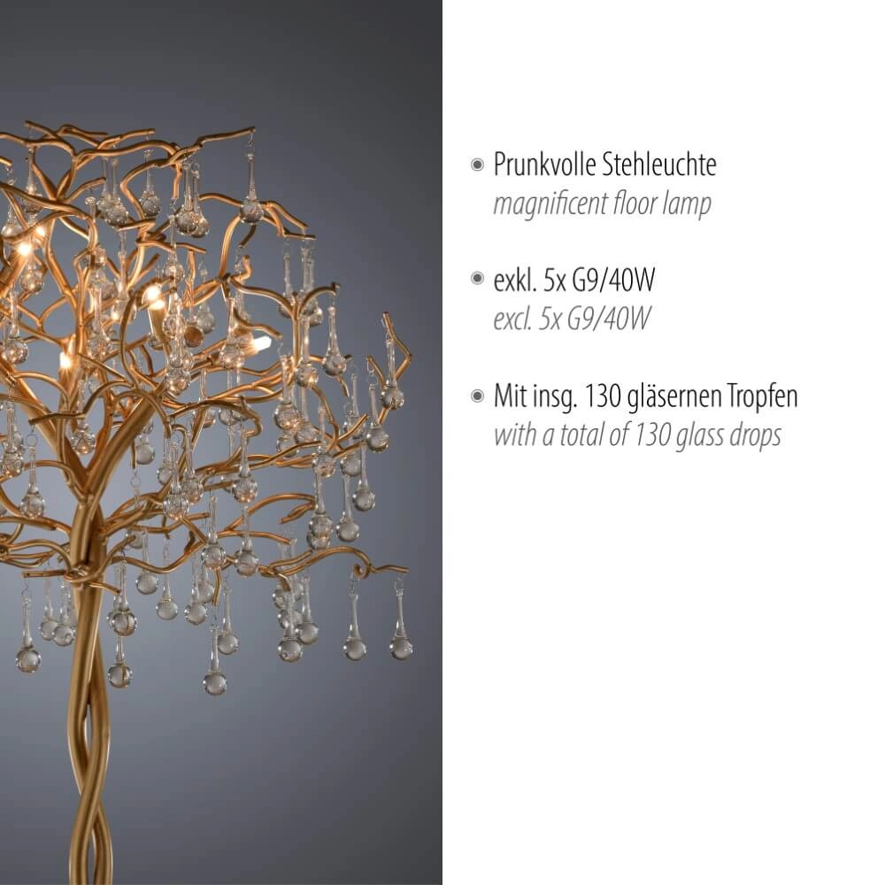 Standing Chandelier Icicle Antique brass Paul Neuhaus 4012248332931
